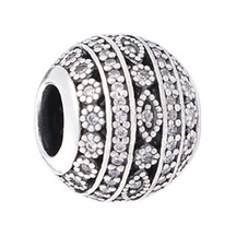 Nur Silver Yuvarlak Zirkon Taşlı Işıltılı Gümüş Charm Nur-bl01019