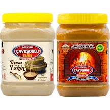 Odun Ateşinde Kepekli Bozkır Tahini 930g + Beyaz Tahin 930g