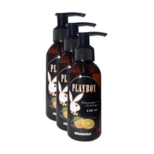 Playboy Orange Flavored Massage Oil Portakal Aromalı Vücut Masaj Yağı 120 Ml 3 Adet