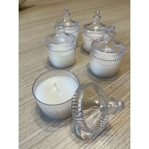 Bernami Mumluk Şamdanpinterest Hediyelik Mum 5 Li Set Mika Kutuda, Kapaklı Diğer