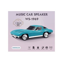 Chevrolet Nostaljik Araba Bluetooth Speaker Şarjlı Led Işıklı Kablosuz Hoparlör Fm Sd Kart Usb