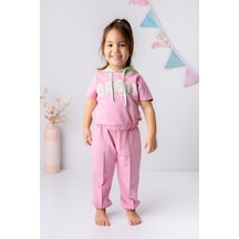 Zeyland Kız Çocuk Great Kabartma Baskılı Eşofman Takımı-pembe Pembe