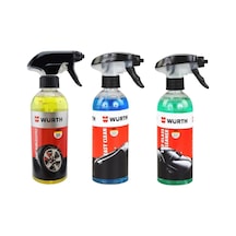 Würth Oto Temizleme Cam Temizleyici Jant Temizleme Spreyi 3lü Set