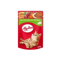 My Love Pouch Dana Etli ve Sebzeli Yetişkin Kedi Maması 100 G