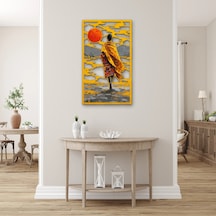 Altın Güneşe Yürüyen Kadın - Metal Tablo - Dec0285 29 X 50 Cm Çok Renkli