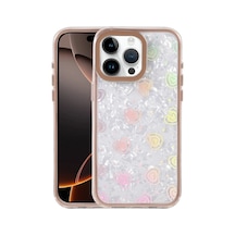Apple iPhone Uyumlu 15 Pro Lumi Desenli Kapak - Çöl Titanyum Şeffaf