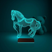 Luvivia At Tasarım Çocuk Odası 3d Lamba - Masa Gece Lambası Şeffaf
