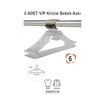 Bebek Elbise Askısı 6 Adet Kristal-kalp Bebek Kıyafet Askısı Vıp Plastik Beyaz Tr Diğer