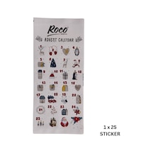 Yeniyıl Advent Takvimi Sticker Seti- 25 Adet Çıkartma, Yılbaşı H