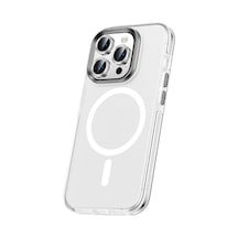 Apple Uyumlu iPhone 15 Pro Kılıf Airbagli Magsafe Wireless Şarj Özellikli Lens Koruyuculu Klfs Klaptika Kapak - R Renksiz