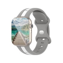 Kordon Dual Renkli Kopma Karşıtı Kordon Spor Rahatsız Etmeyen Watch Ultra 2/1 9 8 Se 7 6 5 4 3 2 1 İle Uyumlu Kordon Çok Renkli