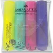 Faber-castell - Fosforlu Kalem Textlıner 1546 - 4'lü Pastel Renkler Diğer