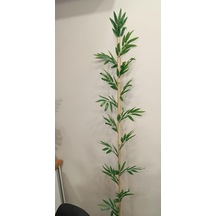 Dekoratif Yapay Bambu, 150 Cm, 14 Yapraklı, Doğal Görünümlü Gövde Diğer