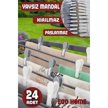 24 Adet Yaysız Mandal Modern Iz Yapmaz Kırılmaz Yaysız Çamaşır İpi Mandalı Süper Güçlü Iz Yapmaz Çok Renkli