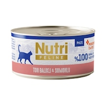 Nutri Feline Adult Pate 70gr Ton Balıklı & Somonlu 6 Adet Yaş Yetişkin Kedi Maması