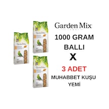 Garden Mix Platin Ballı Muhabbet Kuşu Yemi 1000 Gr X 3 Adet 3 KG