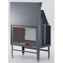 Schömne Asansörlü Tünel Çelik Şömine Haznesi  90 cm