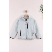 Monox Çocuk Lastik Manşetli Fermuarlı 3 Cepli Unisex Polar Ceket Su Yeşili Monox Çocuk Lastik Manşetli Fermuarlı 3 Cepli Unisex Polar Ceket Su Yeşili