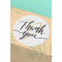 Thank You Renkli Yuvarlak Teşekkür Etiketi Sticker 3x3cm St2080 Çok Renkli