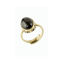 Oval - 151 - Doğaltaşlı Otantik - Nazblsmm - Yüzük Onix Bronz