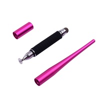 Springsun Wk-131 Çift Dokunmatik Yüksek Hassasiyetli Kapasitif Kalem Seti, Bez Uç + Vantuz 2'si 1 Arada, Gül Kırmızısı