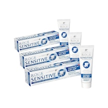 Rocs Sensitive Instant Relief - Anında Ferahlık Florürsüz Diş Macunu 75 Ml 3 Paketi Ağız Kokusu Önleyici