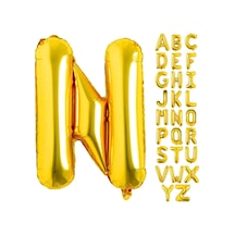 N Harf Gold Folyo Balon16 İnç 36 cm