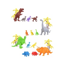 Toy Play 18 Parça Büyük Ve Mini Yavru Dinozorlar Hayvan Seti Sku713-683