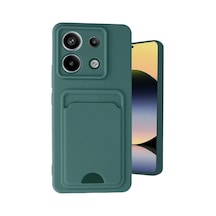 Note 13 Pro 5g Kılıf Kelvin Kartvizitli Silikon - Koyu Yeşil