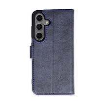 Galaxy  Uyumlu  S24 Kılıf Trend S Plus Kapaklı Kılıf - Lacivert Çok Renkli