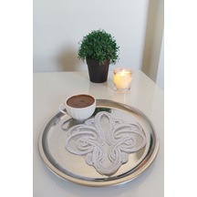 6 Adet Gri Fransız Tarzı Modern Bardak Altlığı & Kokteyl Peçetesi (527610051)