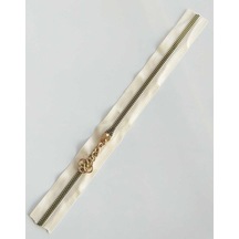 Angel Çanta Aksesuar Başlıklı Fermuar 40 Cm Light Gold Metal Krem