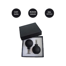 Silikon Vakumlu Cam Yüz Masaj Kupa Seti 2'li