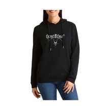 Gospel Of Grief Satan Baskılı Siyah Kadın Kapşonlu Sweashirt