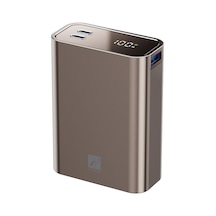Mey İthalat Pw501 20.000 Mah Dijital Göstergeli 2 Adet 45w Type-c Ve 22.5w Usb Çıkışlı Şarj Pd Hızlı Şarj Powerbank - Titanyum