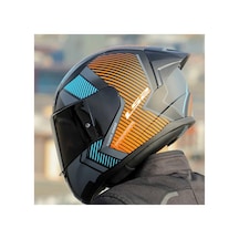 Ls2 Rapid 2 Extra Full Face Motosiklet Kaskı Şeffaf + Siyah Vizörlü Mat Gri - Neon Turuncu