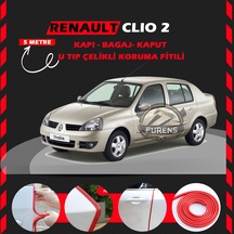 Renault Clio 2 Oto Araç Kapı Koruma Fitili 5metre Parlak Kırmızı Renk