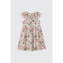 Panço Liberty Kumaş Kız Bebek Gül Desenli Elbise 5611gb26002 Pembe