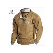 Erkek Dik Yaka Polar Sweatshirt Haki