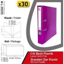Laçin Klasör Mor Dar 30 Adet 1 Koli