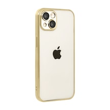 Apple iPhone  Uyumlu,  15 Razer Lensli Silikon - Gold