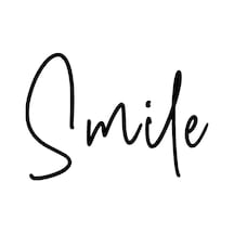 Smile Yazısı - Araç, Oto, Laptop, Duvar Uyumlu Sticker 80 56 Cm