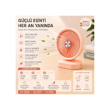 Dd5007 Masaüstü Şarjlı Fan 3 Kademeli Taşınabilir Vantilatör Hafif Taşınabilir Serinletici Mini Klima Fan