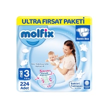 Molfix Bebek Bezi 3 Numara Ultra Fırsat Paketi 112x2 224 Adet 2'li