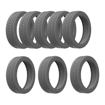 Suntek 8 Adet Bagaj Bavul Tekerlekleri Yumuşak Açık Tekeri Gri