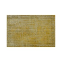 El Dokuması Vintage Yün-pamuk Sarı Halı 24299 193 X 280 Cm