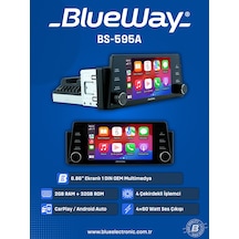 Blueway Bw-595a-6.86'' Android 2/32gb-4çekirdek-wifi-kablosuz Carplay-hd Kamera