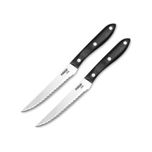 Pirge Steak Bıçağı Pom Seti 2 Parça Siyah