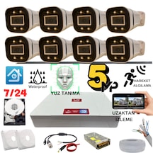 Arna 5 Mp Gece Renkli Yüz Tanıma Sesli H.265 250 Gb Hdd Dahil Set