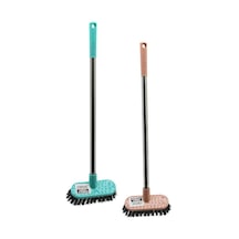 Mini Temizlik Fırçası Orta Sert Kıllar Metal Saplı 40cm - 4.5x12.5cm 4915